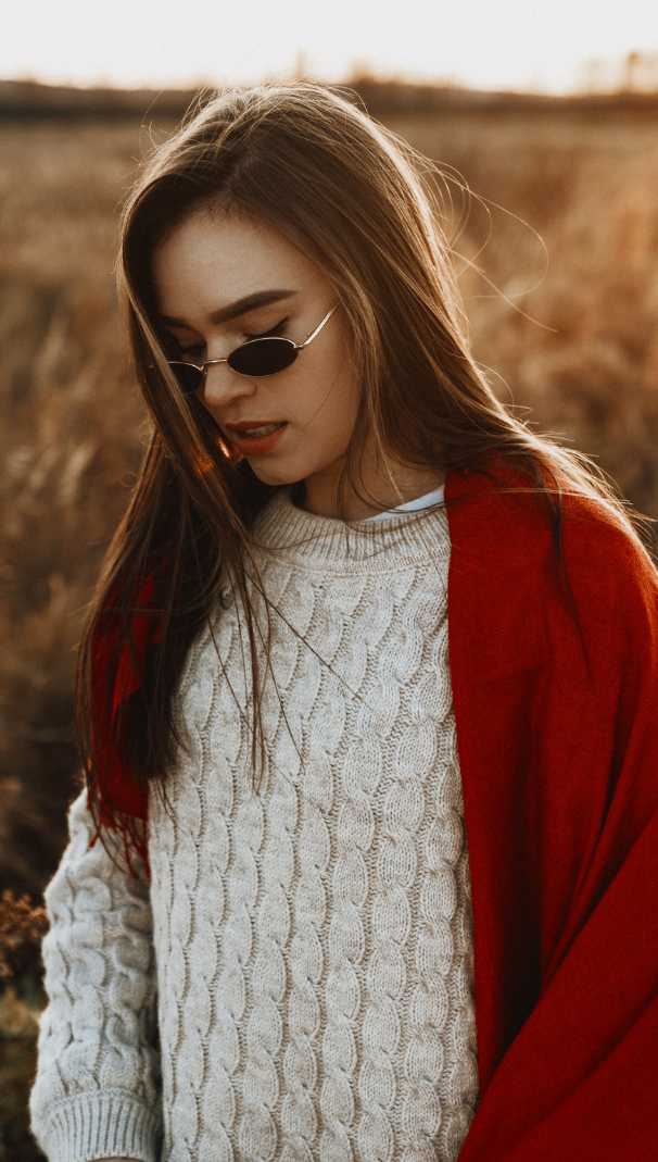 model wearing sunglasses